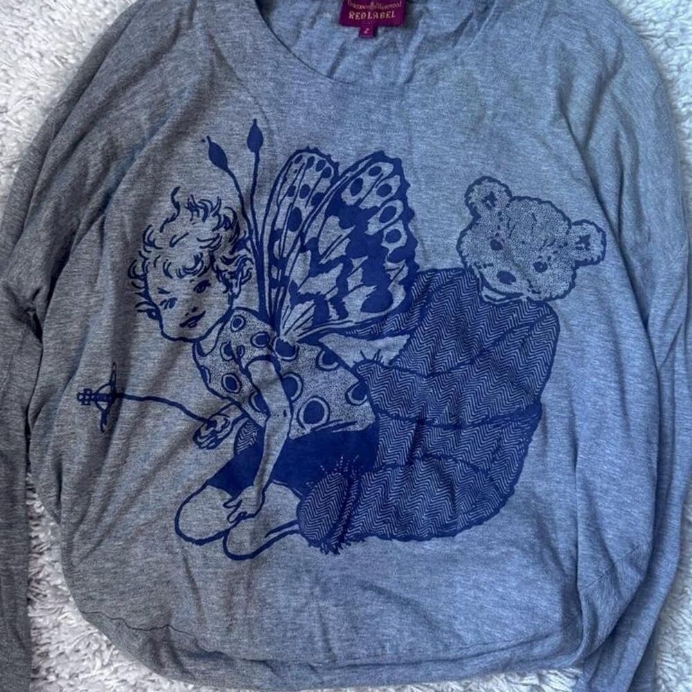 Vivienne Westwood Red Label Fairy Bear Graphic Long Sleeve Archive Designer Top